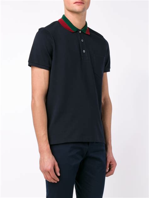 gucci polo shirt grey|gucci navy striped polo shirt.